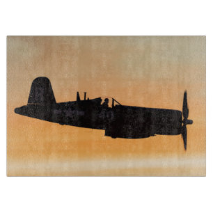 A Vought F4U Corsair Fighter Cutting Board