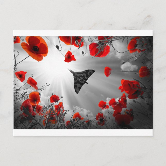 A Vulcan Poppy red Postcard (Front)