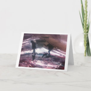 A walk by the waves card