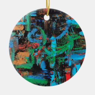 A Walk In The Forest-Hand Painted Abstract Art Ceramic Tree Decoration