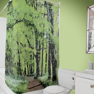 A walk in the forest shower curtain