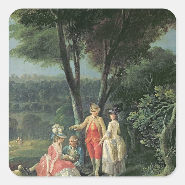 A Walk in the Park Square Sticker (Front)