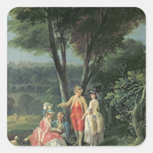 A Walk in the Park Square Sticker