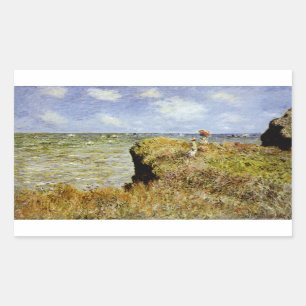 A Walk on the Cliffs at Pourville Rectangular Sticker