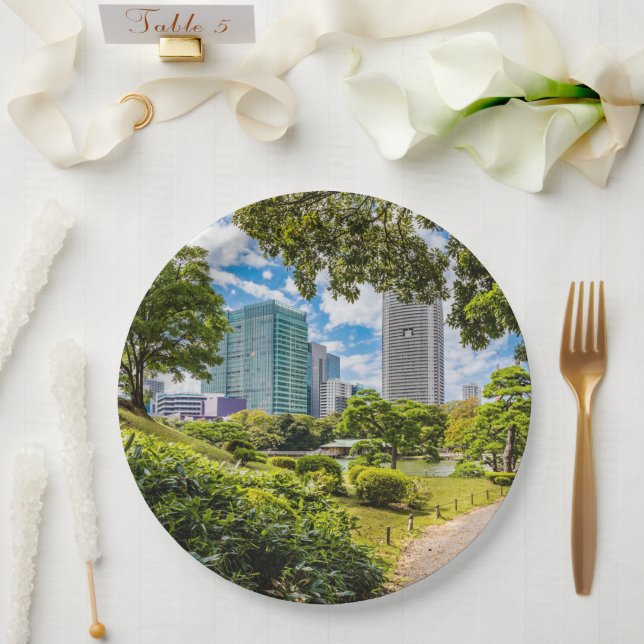 A walk through Hama Rikyu gardens, Tokyo Paper Plate (Wedding)