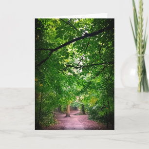 A walk through the woods card
