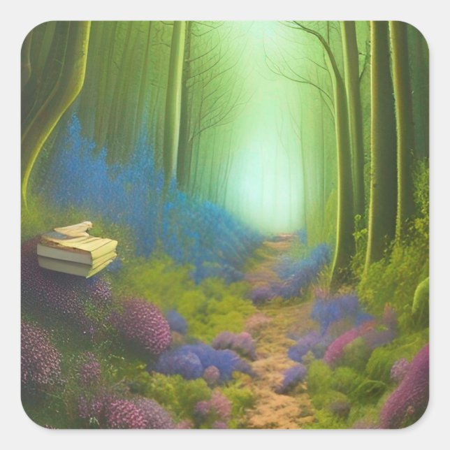 A walk thru the Enchanted Wood  Square Sticker (Front)