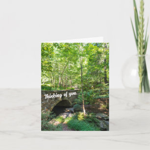 A Walkway Bridge Through Woodlands Thinking U Card
