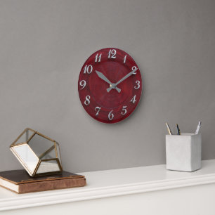 A Wall Clock Inspired by Old Beijing Red Glass