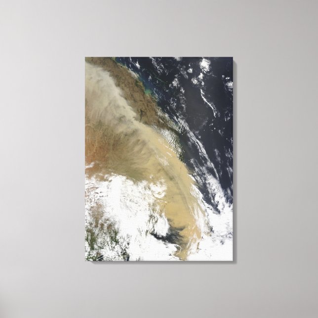 A wall of dust stretched from northern Queensla Canvas Print (Front)