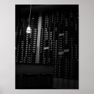 a wall of wine poster