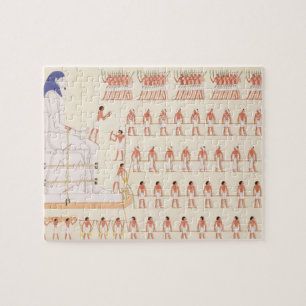 A wall painting at Beni Hasan depicting the moving Jigsaw Puzzle