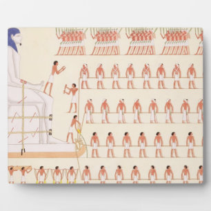 A wall painting at Beni Hasan depicting the moving Plaque