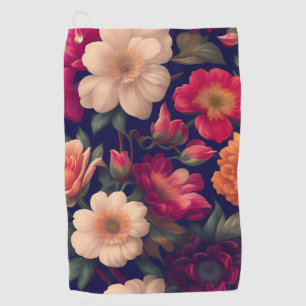 A wallpaper with a floral pattern  golf towel
