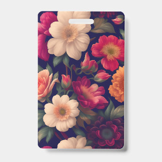 A wallpaper with a floral pattern ID badge