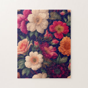 A wallpaper with a floral pattern jigsaw puzzle