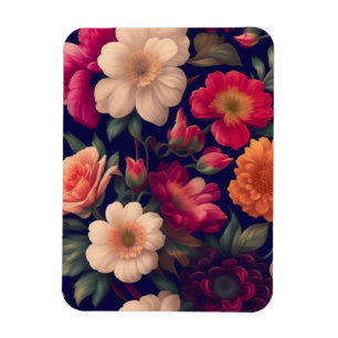 A wallpaper with a floral pattern  magnet