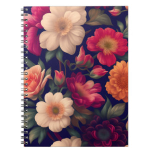 A wallpaper with a floral pattern  notebook