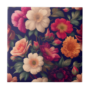 A wallpaper with a floral pattern  tile