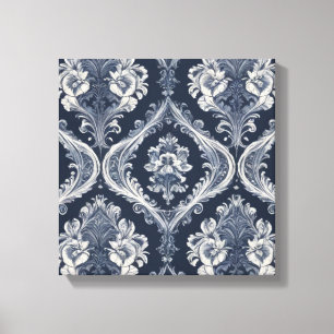 a wallpaper with floral designs canvas print