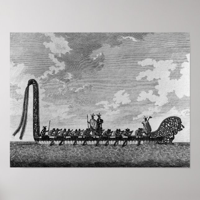 A War Canoe of New Zealand Poster (Front)