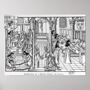 A Ward in the Hotel-Dieu, Paris Poster