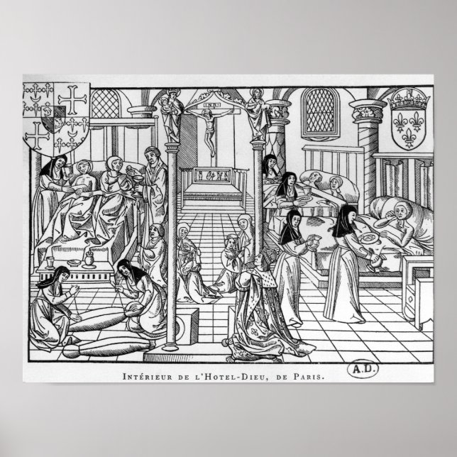 A Ward in the Hotel-Dieu, Paris Poster (Front)