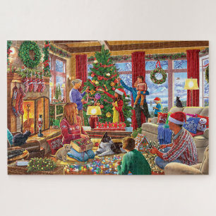 A Warm Christmas Family Gathering Jigsaw Puzzle