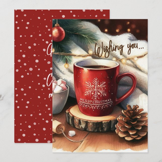 A Warm Cup of Christmas Cheer Holiday Card (Front/Back)
