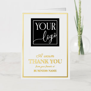 A Warm Thank You Your Logo Business Foil Greeting Card