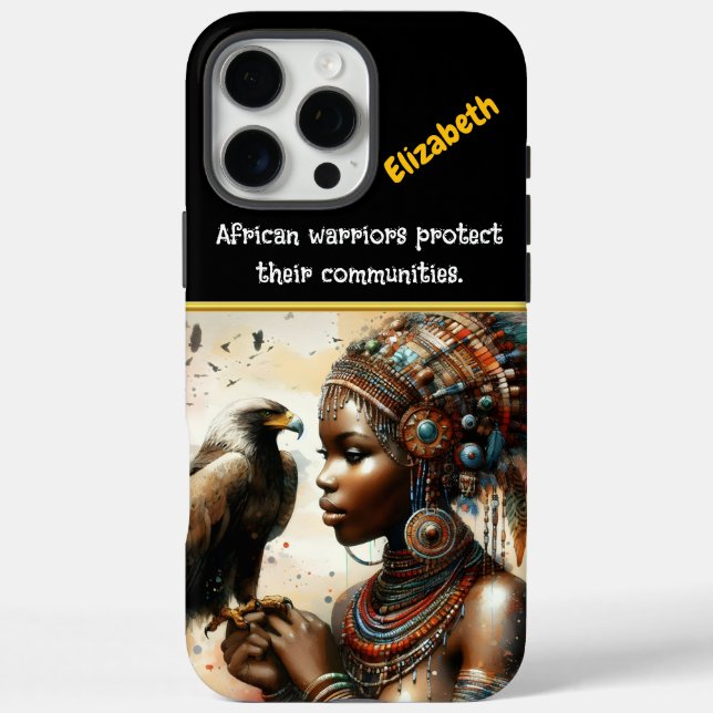 A warrior's bond with the eagle at dawn Case-Mate iPhone case (Back)