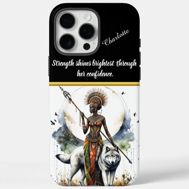 A warrior's journey with a loyal wolf companion Case-Mate iPhone case (Back)