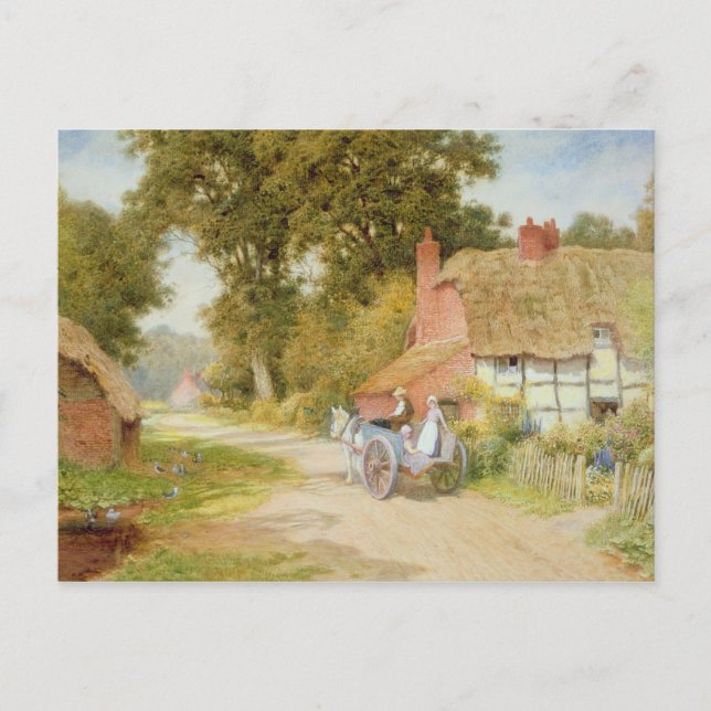 A Warwickshire Lane Postcard (Front)