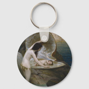 A Water Baby Found in Seashell by Bikini Nymph Key Ring