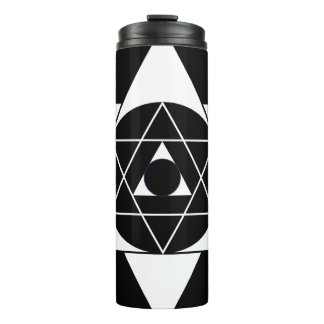 a water bottle emblazoned with Korean philosophy.