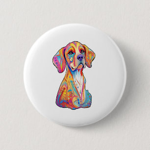 A Watercolor Dog  6 Cm Round Badge