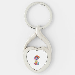 A Watercolor Dog  Key Ring