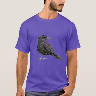 A watercolor drawing of a starling T-Shirt