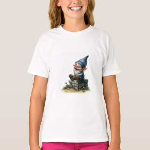 A Watercolor Painting of a Cute Happy Gnome T-Shirt
