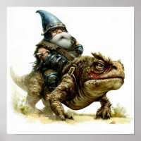 A Watercolor Painting of a Fearless Gnome Warrior