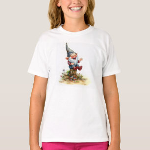A Watercolor Painting of a Happy Gnome T-Shirt