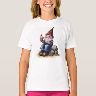 A Watercolor Painting of a Happy Gnome T-Shirt
