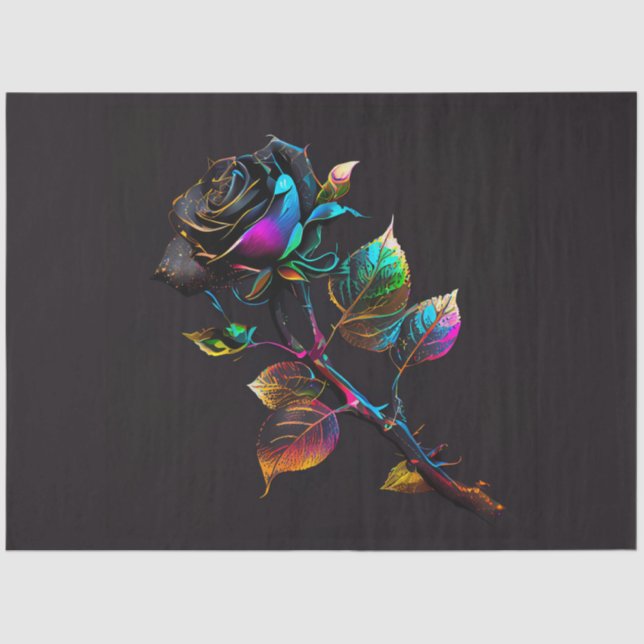 A Watercolor Rose Clipart Series Design 4 Tissue Paper (Front)