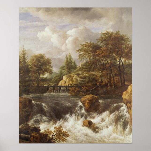 A Waterfall in a Rocky Landscape, c.1660-70 Poster (Front)