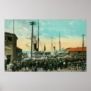 A Waterfront Departure for Alaska Scene Poster