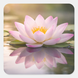 A Waterlily Square Sticker