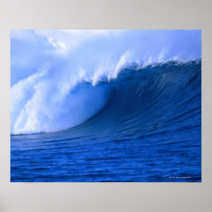 a wave crashing poster