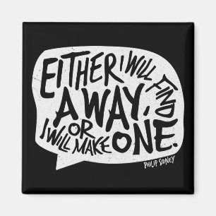 A Way Typography Motivational Quote Magnet