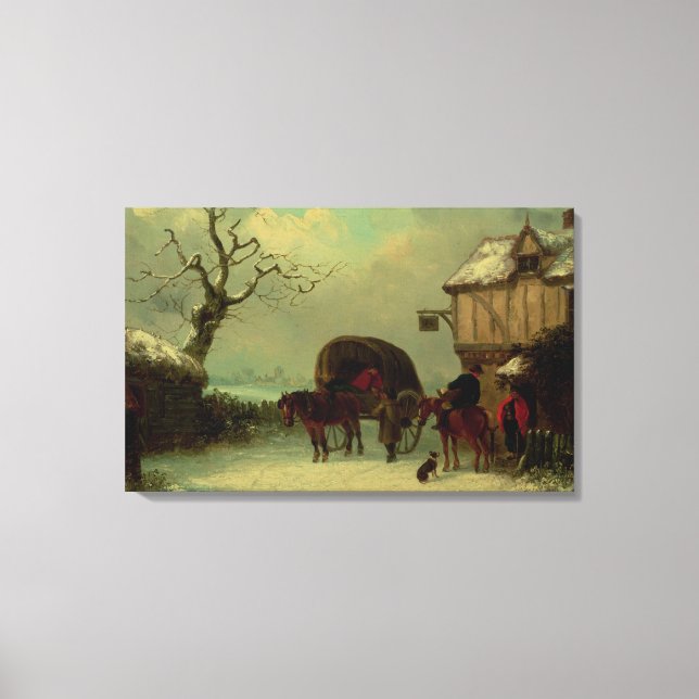 A Wayside Rest - Stopping at the Inn Canvas Print (Front)