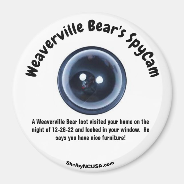 A Wearvillle Bear's SpyCam magnet (Front)